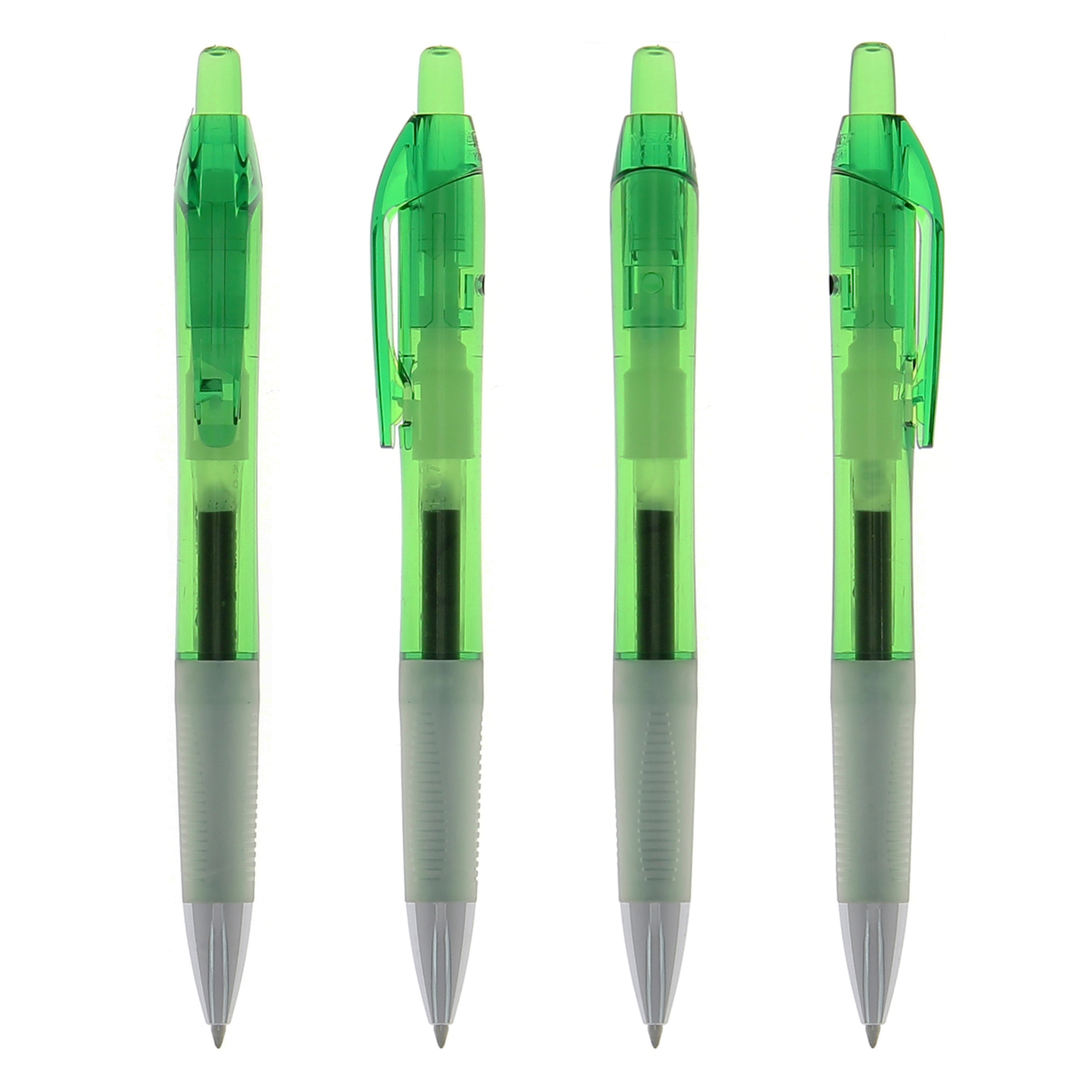 Stylo-bille publicitaire BIC® Intensity® Gel Clic Vert clair transparent - Encre noire